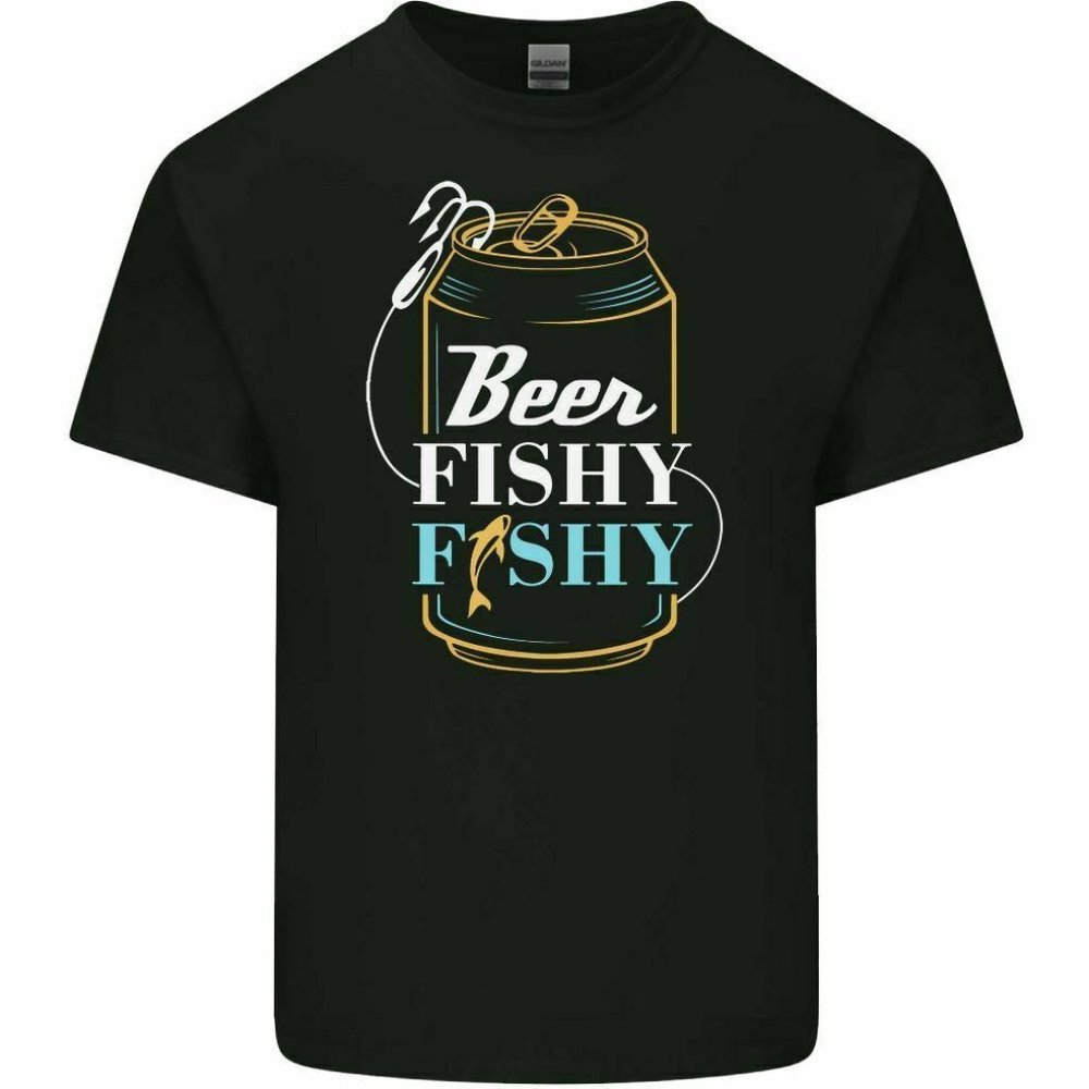 Fishing & Beer Here  beer Fishy Mens Funny T-Shirt